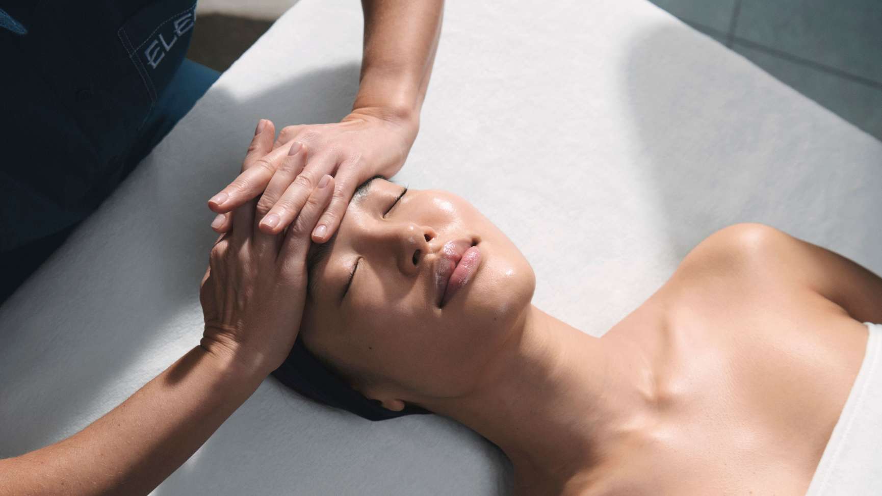 Woman getting facial