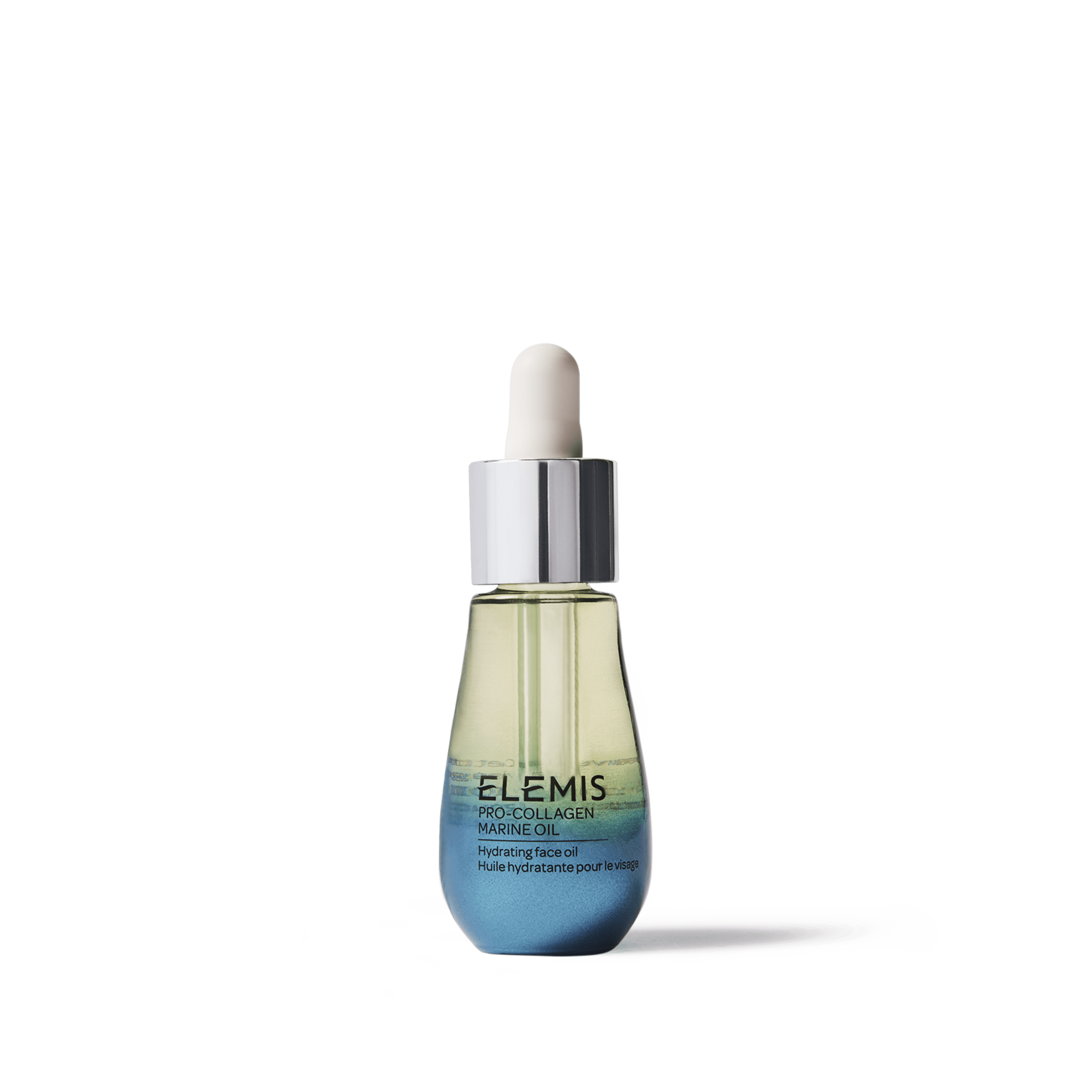 ELEMIS Pro-Collagen Marine Oil bottle with dropper, shown against a white background