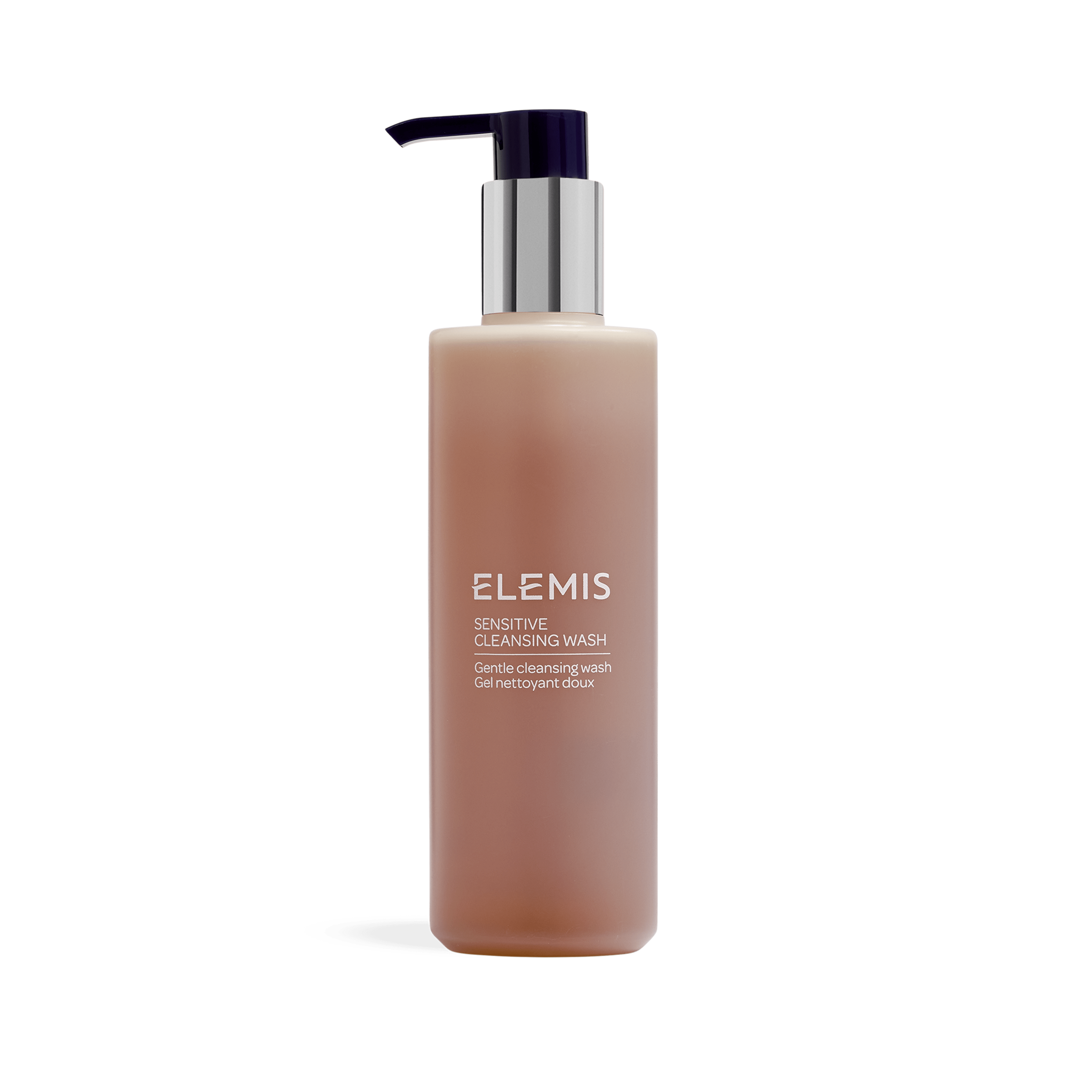 ELEMIS Sensitive Cleansing Wash bottle with pump dispenser on a plain background.