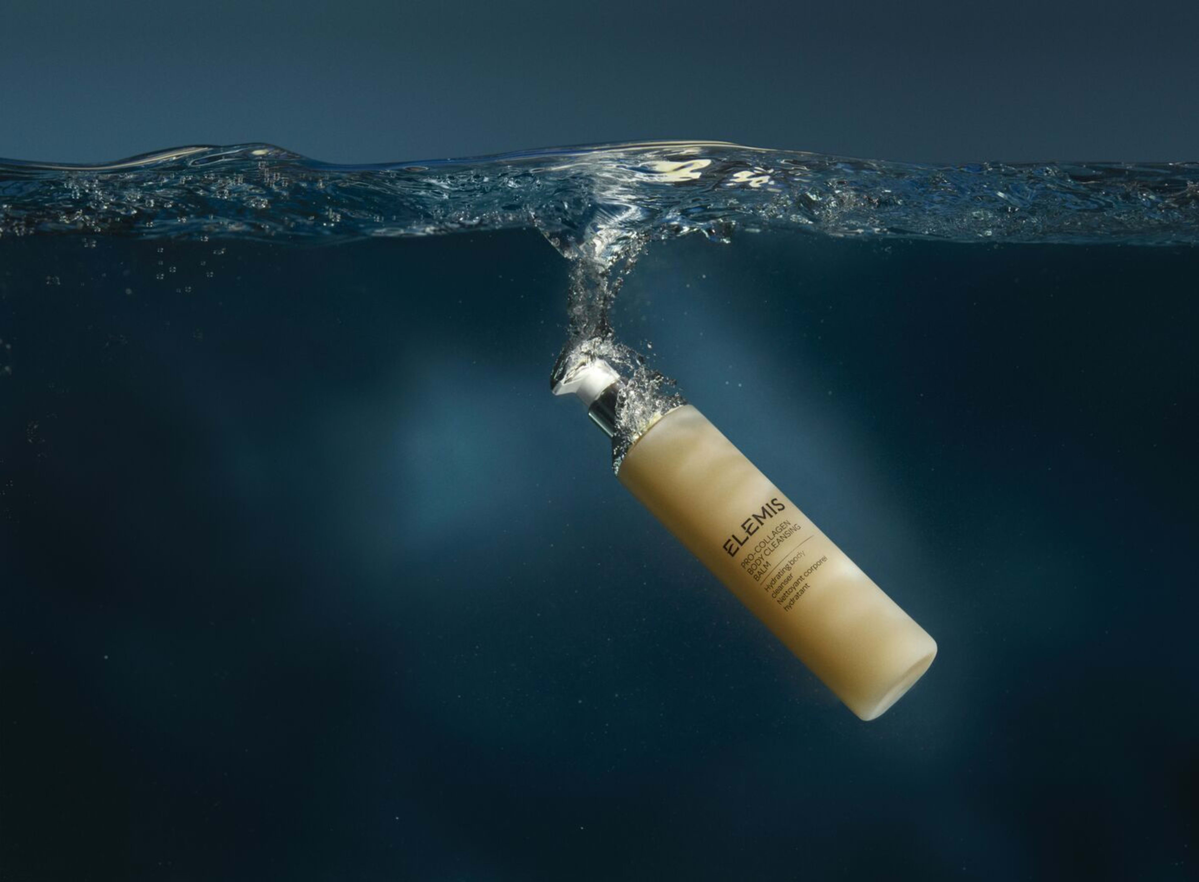 Cleansing Balm body floating under water